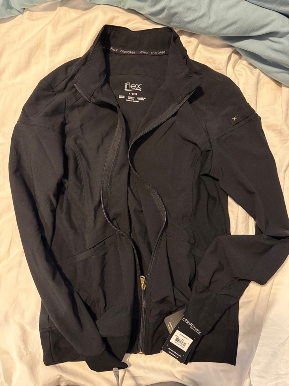 Cherokee iFlex Women's Black Zip-Up Jacket